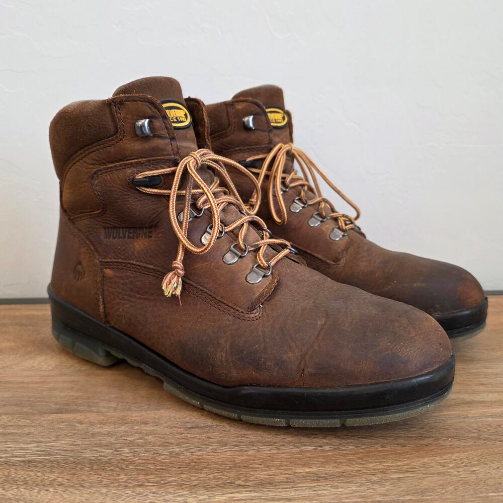 Wolverine DuraShocks Work Boots Mens 11 Waterproof Leather 800g Thinsulate Brown